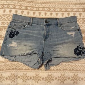 LOFT distressed shorts- 4